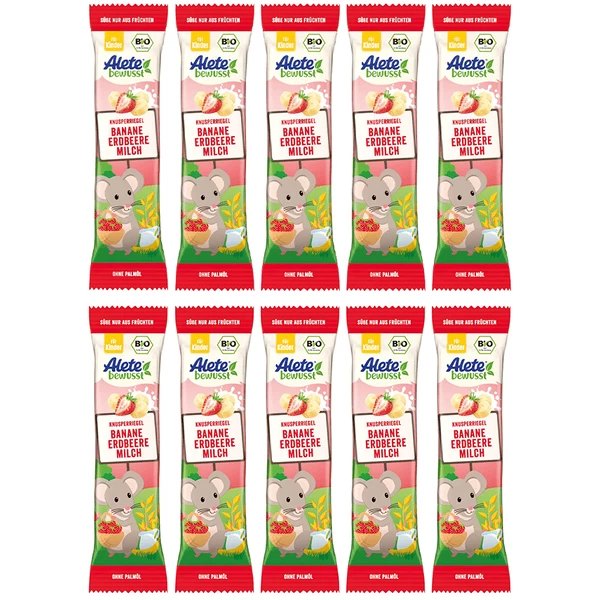 Alete Knusperriegel Banane-Erdbeere-Milch 10x 25g Ab 3 Jahren 1 Alete Knusperriegel Banane-Erdbeere-Milch 10x 25g Ab 3 Jahren