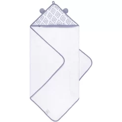 Emma & Noah Kapuzenhandtuch Rauten Blau 80 X 80 Cm