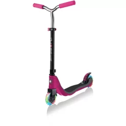 GLOBBER Scooter FLOW 125 LIGHTS Ruby Pink-grau, Mit Leuchtrollen