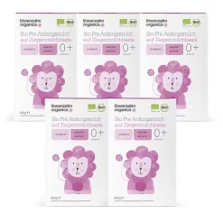 Löwenzahn Organics Bio Anfangsnahrung Pre Auf Ziegenmilchbasis 5 X 500 G Ab Der Geburt