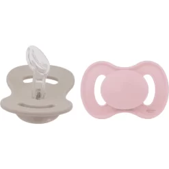 Lullaby Planet Schnuller Dental Aus Silikon Gr. 1 Rose Quartz & Beach Sand, 2er Pack