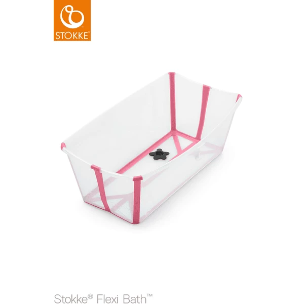 STOKKE® Babywanne Flexi Bath® Transparent Pink Mit Hitzeempfindlichem Stöpsel 1 STOKKE® Babywanne Flexi Bath® Transparent Pink Mit Hitzeempfindlichem Stöpsel