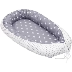 Ullenboom Babynest & Cocoon Weiss Grau 55 X 95 Cm